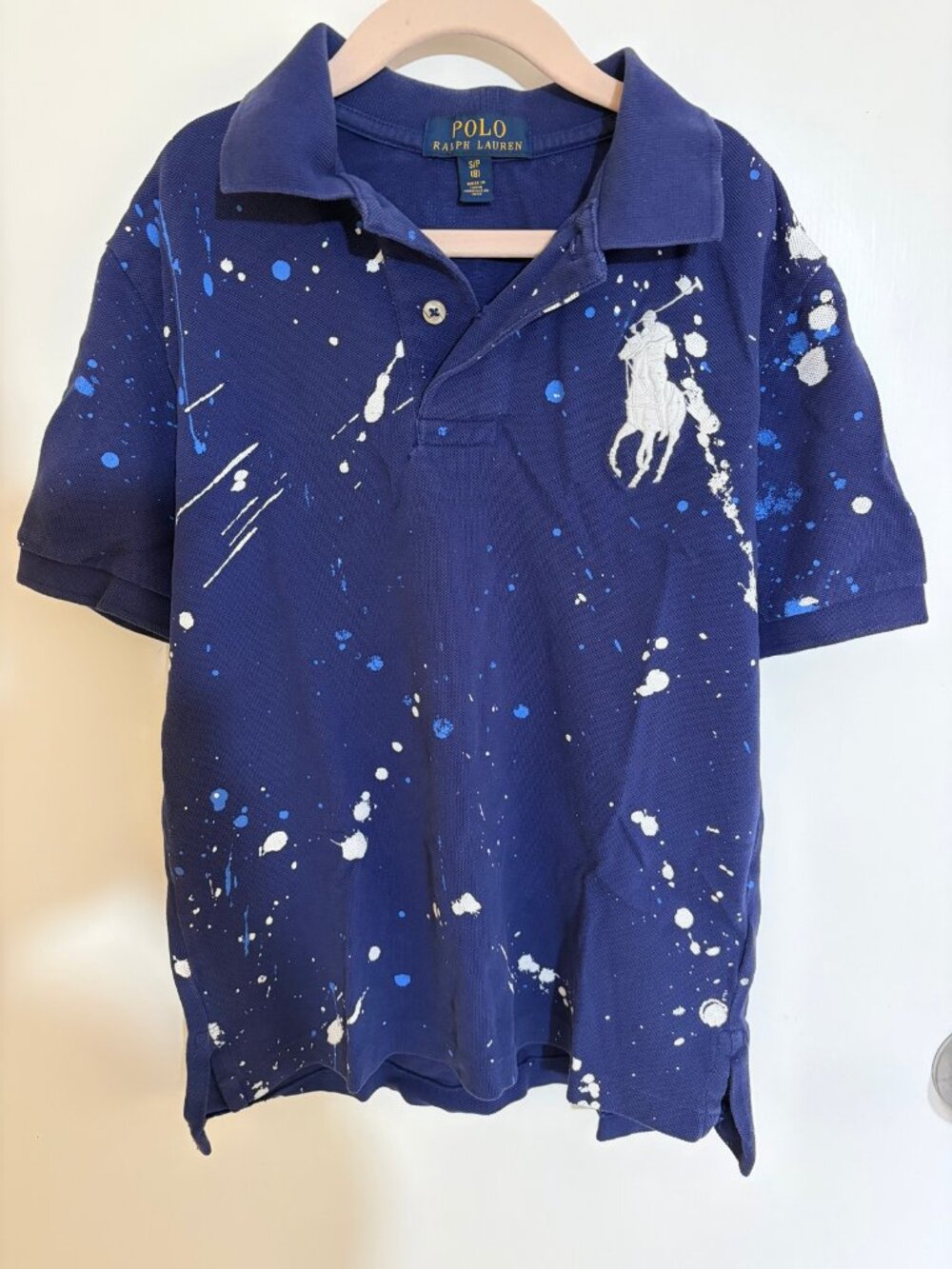 Polo Ralph Lauren kids polo navy paint splatter S(8)